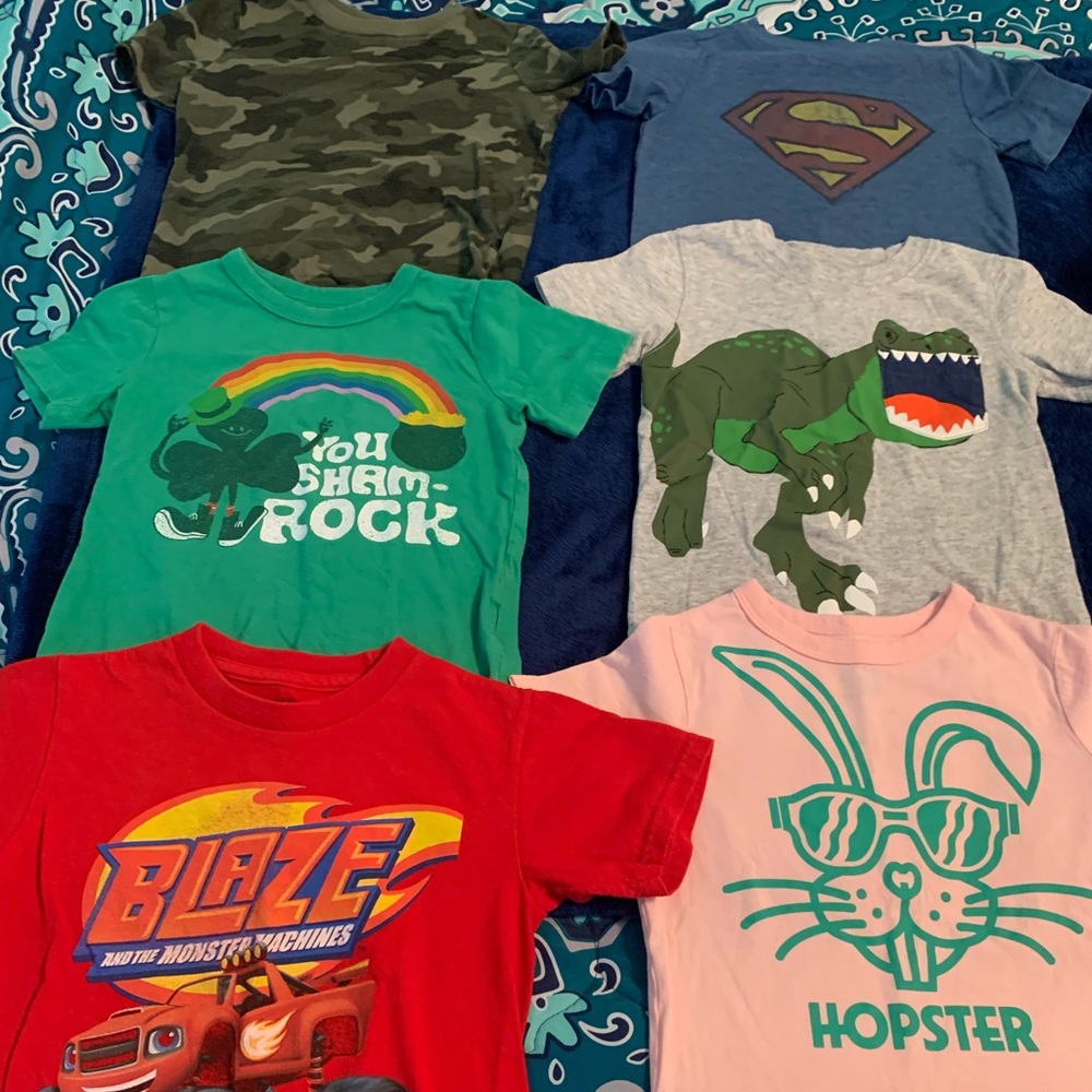 6 size 3T shirts either worn once or not at all.